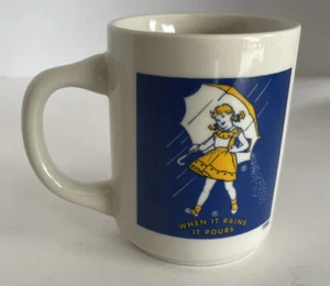 Morton Salt Girl Coffee Cup Logo When It Rains It Pours - Picture 1 of 2