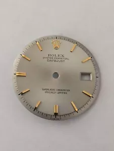 ROLEX OP DATEJUST DIAL FOR 36mm 1601 FOR PARTS OR REPAIRS-GREAT CONDITION - Picture 1 of 2