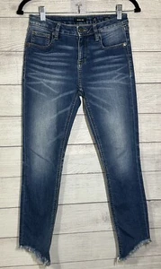 Miss Me Skinny Ankle Size 25 Denim Blue Raw Hem Ankle Jeans Women’s Stretch - Picture 1 of 8