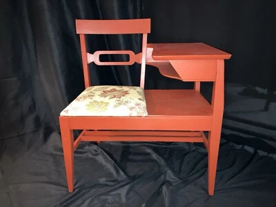 Винтажная/антикварная деревянная скамья для сплетен телефон стол стол середина века - Изображение 1 из 4