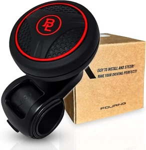 BL Steering Wheel Knob Spinner - Universal Non-Slip Fit, ABS & Premium Silicone - Picture 1 of 5