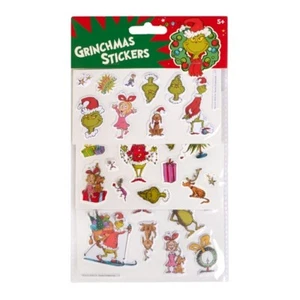 Grinch Aufkleber 3 Blatt Weihnachten Kinder Basteln Aktivität Xmas Strumpf Füller - Bild 1 von 1