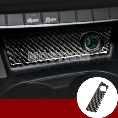 Carbon Fiber Center Console Cigarette Lighter Cover For Audi A4 S4 2016-2021 - Image 1 of 4
