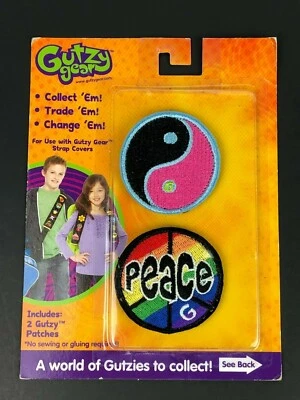 New 2 Patches from GUTZY GEAR Series 1 "Feelin' Good" & "Peace" 2 Ct Item #00112 - Image 1 of 4