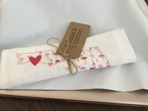 Panhandle Fl Flamingos Tea Dish Towel 29" x 29" - Picture 1 of 4