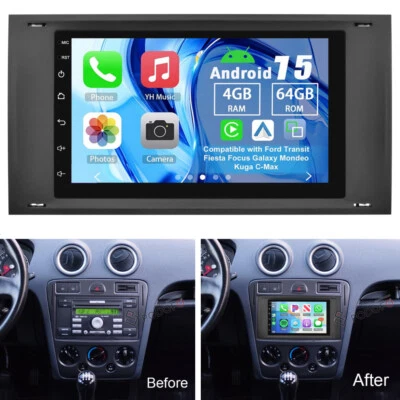 Für Ford Fusion 2006–2012 Android 15 Autoradio Carplay GPS Navi WIFI DSP 4+64GB - Bild 1 von 4