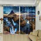 Snow Water Flow Along The Terrain  Printing 3D Blockout Curtains Fabric Window