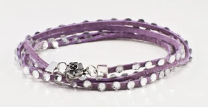 Swarovski Crystal Multi Wickelarmband in Lavendel mit klaren Kristallen - Bild 1 von 1