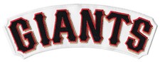SAN FRANCISCO GIANTS MLB BASEBALL 8.75" STYLIZED TEXT TEAM LOGO PATCH