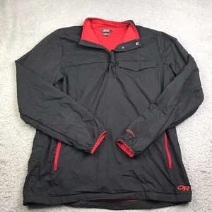 Outdoor Research Ascendant Pullover w/Snaps Mens L Black Polartec Insulated - Picture 1 of 11