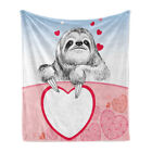 Faultier Weich Flanell Fleece Decke Romantisches Sloth in Love