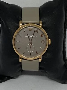 Marc Jacobs Baker MBM1266 Women's Gray Leather Analog Dial Quartz Watch KS658 - Picture 1 of 12