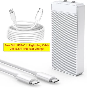 2 Cables 65W GaN USB C PD Fast Charger For iphone/ipad/MacBook Pro/Laptop - Picture 1 of 12