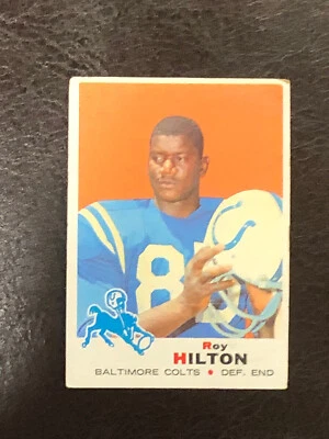 1969 Topps Football Roy Hilton Card #160 EX Baltimore Colts - Image 1 of 2