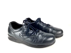 SAS Tripad Comfort Free Time Navy Blue Leather Lace Up Oxfords Womens Size 8 M - Picture 1 of 11