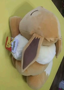Pokémon Pokemon 18" Peluche Eevee Addormentato Coccoloso NUOVO con etichette - Foto 1 di 6