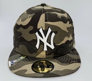 New NY Yankees New Era Camo Armed Forces Day OnField 59FIFTY Fitted Hat 7 3/8 - Picture 1 of 12