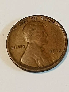 1913 Lincoln Wheat Cent Penny Coin Fine 15 Condition Free Shipping Brown toned - Picture 1 of 9