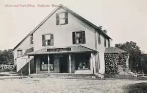 Store and Post Office Oakham Massachusetts Postcard 1920 - Picture 1 of 3