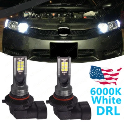 For Honda Accord Civic High Power 6000K 9005 9011 LED Daytime Running Light DRL - Image 1 of 4