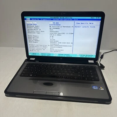 Portátil HP Pavilion G7 17" i3-2330M 4 GB Ram Sin unidades Botas Bios Foto 1 de 4