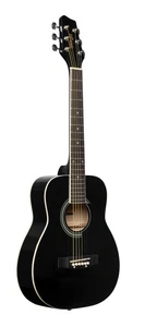 1/2 Schwarz Dreadnought Akustikgitarre mit Decke aus Lindenholz - Bild 1 von 1