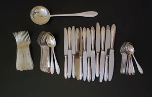 47 Piece Silver Plated Cutlery Set 84 Gr Stamped S Epee A - Picture 1 of 5