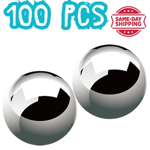100 Pcs 3/8'' Slingshot Ammo Ball Precision Steel Bearing Balls 0.375" Caliber - Picture 1 of 4