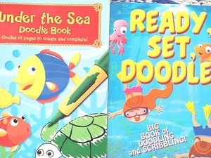 Doodling Books Lot Of 2 New Paperbacks Create And Complete Artwork Ages 3+ - Imagen 1 de 7
