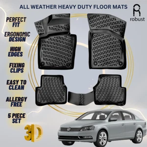 Floor Mats Liners For VW Volkswagen Passat 2010-2014 All Weather Heavy Duty Rugs - Bild 1 von 9