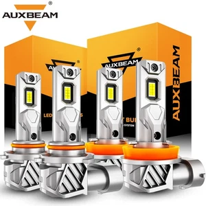 Para Toyota Sienna 2011-2025 AUXBEAM LED Faro 9005 H11 Alto Bajo Blanco Combo - Imagen 1 de 12