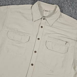 REI Co-op Herren Kurzarm Hemd mit Knopfleiste Wandern Outdoor beige belüftet - Bild 1 von 9