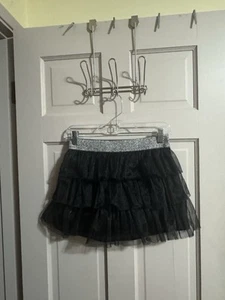 Girls Tutu Ruffle Skirt Black Size XL - Picture 1 of 5