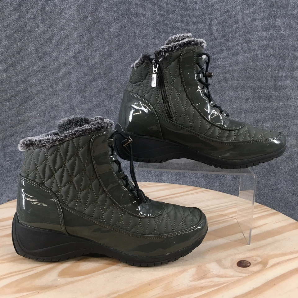 Botas Khombu para mujer 10 M Molly impermeables verde nieve imitación cuero tobillo Foto 1 de 4