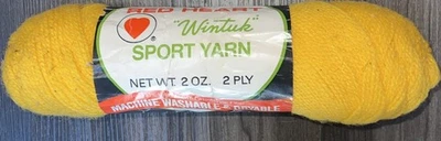 Coats & Clark's RED HEART Wintuk 2 盎司 1 层 230 黄色 Dyelot 677 6978 *FLAW*🍀 — 第 1/4 张图片