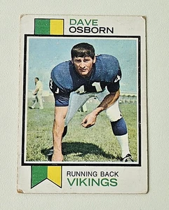 DAVE OSBORN VINTAGE 1973 Topps Football Card # 176 - Minnesota Vikings - Picture 1 of 2