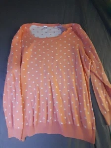 Sudadera suave para mujer naranja/lunares talla 16 manga larga usada - Imagen 1 de 6