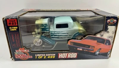 Revista Hot Rod Racing Champions ’32 Ford Coupe fundido a presión escala 1:24 #85 LE Foto 1 de 4