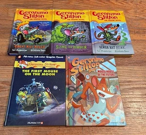 Lot of 5 Geronimo Stilton Reporters Children's Graphic Novel Books Hardcover - Picture 1 of 1