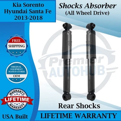 Monroe OEM Rear Shocks For 2013-2018 Kia Sorento Hyundai Santa Fe 4X4 Lifetime W - Image 1 of 4