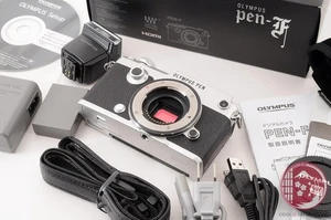 DDU [ 9944 shots MINT+ in Box ] Olympus PEN-F 20.3MP Mirrorless Silver Cj38 - Picture 1 of 16