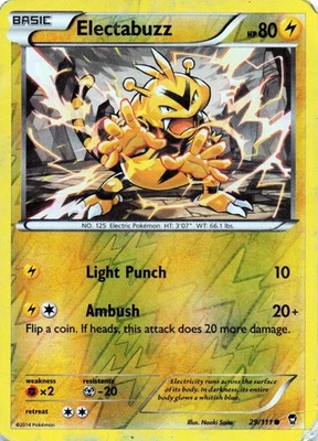 Electabuzz 29/111 - REVERSE HOLO - XY - Furious Fists - LP - Image 1 of 2