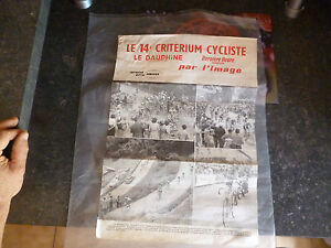Affiche Cyclisme Course Vélo Ancien Cycle Coureur Ottano Critérium Dauphiné 1961