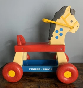 Vintage Ride On Horse Fisher Price 978 1976 Rolling Toy - Picture 1 of 8