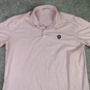 Holderness & Bourne Short Men’s Red Large Striped Golf Polo Preppy - Picture 1 of 11