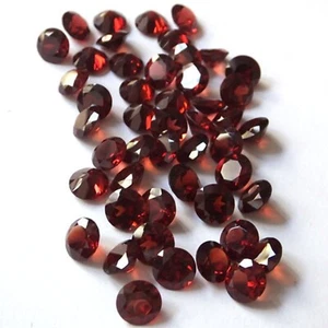 Piedra preciosa calibrada natural granate mozambique corte facetado redondo de 3 mm a 10 mm - Imagen 1 de 3