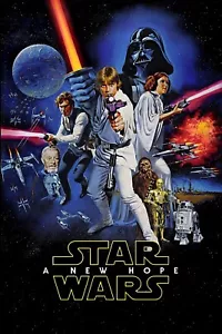 Star Wars 90s  Movie Films Poster Print Vintage A5 A4 A3 A2 A1 Maxi 1300 - Picture 1 of 1