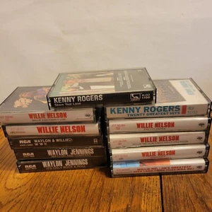 Willie Nelson Kenny Rogers Waylon Cassette Tape Lot 11 Country Western Music - Picture 1 of 7