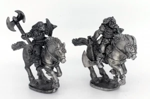 Barbarian Cavalry With Axes X2 28mm Metal Unpainted - Picture 1 of 5