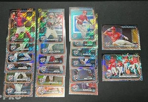 2024 Topps Montgomery Club NATIONALS HOLO FOIL ESTAMPADO EQUIPO CONJUNTO 20 CARTAS - Imagen 1 de 1